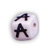 Alphabet Beads - A - Ceramic - Cube - Ceramic Alpha Beads - A - Ceramic Alpabet Beads - Ceramic Letter Beads - Ceramic Alphabet Letter Beads