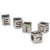 Silver Alphabet Beads - Square Alphabet Beads