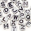 Square Acrylic Alphabet Beads - Letter S - Letter Beads - Alpha Beads