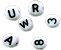 Round Acrylic Letter Beads - Letter Beads - Alphabet Beads