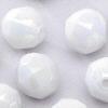 AB Faceted Beads - White Op - 