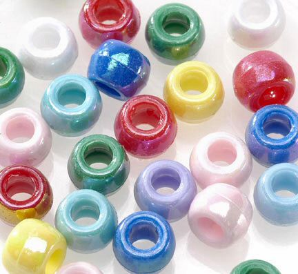 AB Beads - Opaque Pony Beads - AB Pony Beads