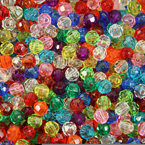 Fishing Beads - Acrylic Faceted Beads - Plastic Faceted Beads - Faceted Craft Beads