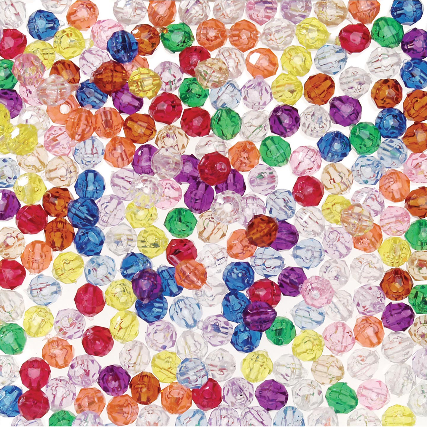 Fishing Beads - Acrylic Faceted Beads - Plastic Faceted Beads - Faceted Craft Beads