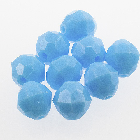 Faceted Plastic Beads - Acrylic Faceted Beads - 10mm Faceted Beads