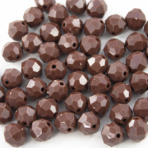 Faceted Plastic Beads - Acrylic Faceted Beads - 10mm Faceted Beads