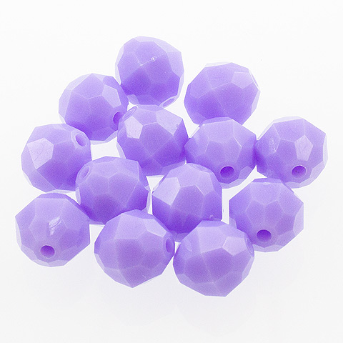 Faceted Plastic Beads - Acrylic Faceted Beads - 10mm Faceted Beads