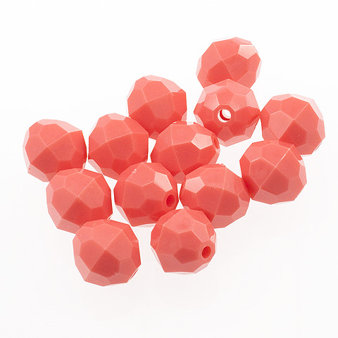 Faceted Plastic Beads - Acrylic Faceted Beads - 10mm Faceted Beads