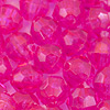 Faceted Beads - Plastic Faceted Beads - Hot Pink - 10mm Faceted Acrylic Beads - Large Acrylic Beads - 10mm Faceted Beads