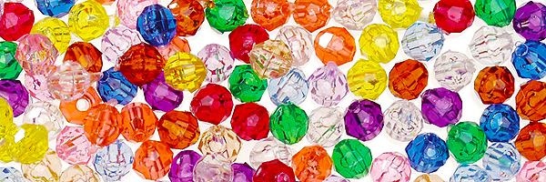 Fishing Beads - Acrylic Faceted Beads - Plastic Faceted Beads - Faceted Craft Beads12mm Faceted Beads - 12mm Round Plastic Faceted Beads
