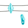 DiamonDuo Beads - Diamond Shaped Beads - Mykonos Blue - DiamonDuo - Two Hole Diamond Beads