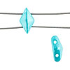 Cube Glass Swirl Beads - Aqua And Clear - Glass Beads - Swirl Beads - Cube Beads