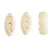 Three Hole Beads - Czech Cali Beads - 3 Hole Beads - Aqua Opal - Marquise Beads - Oblong Beads