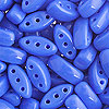 Three Hole Beads - Czech Cali Beads - 3 Hole Beads - Blue - Marquise Beads - Oblong Beads - 