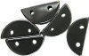 Magnetic Hematite Half Circle Slices - Hematite Bead