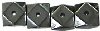 Magnetic Hematite Faceted Square Spacer Beads - Hematite Bead