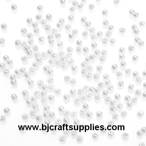 Pearl Beads - Round Beads - Round Pearls - White Pearls - Loose Pearl Beads