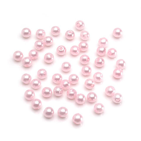 Pearl Beads - Round Beads - Round Pearls - Pink Pearls - Loose Pearl Beads