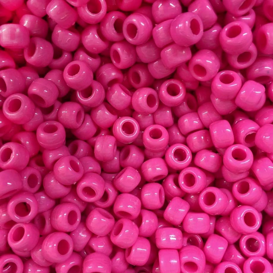 Craft Beads - Hair beads - Plastic Beads - Plastic Pony Beads - Opaque Pony Beads