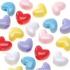 Heart Shaped Pony Beads - Assorted Opaque Colors - Pony Heart Beads - Pony Hearts - Pony Bead Hearts