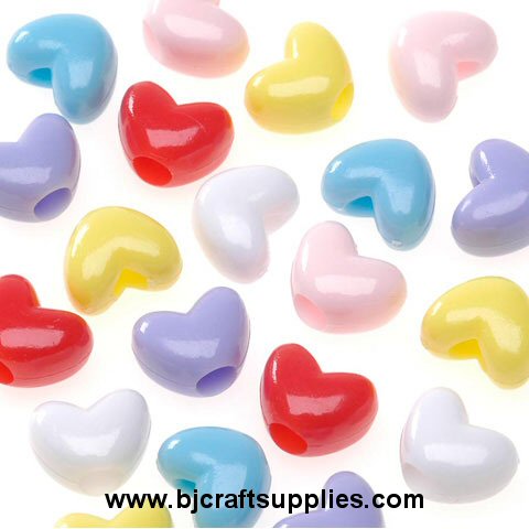 Heart Beads - Heart Pony Beads - Pony Bead Hearts