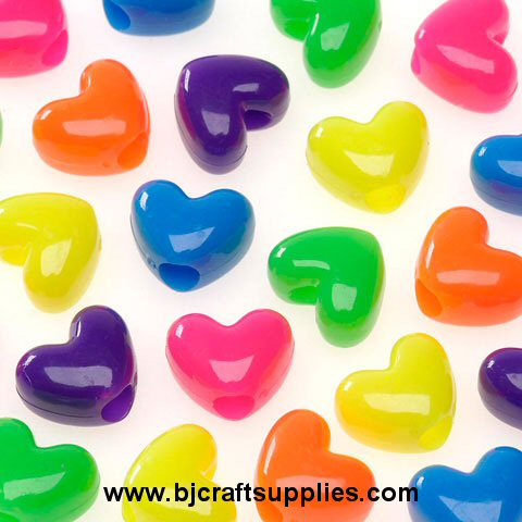 Pony Heart Beads - Pony Hearts - Pony Bead Hearts