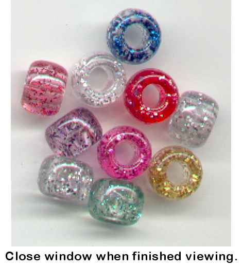 Craft Beads - Pony Beads Bulk - Hair beads - Plastic Beads - Plastic Pony Beads - Glitter Pony Beads