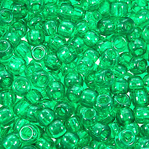 Hair beads - Plastic Beads - Plastic Pony Beads - Mint Green Pony Beads - Transparent Pony Beads
