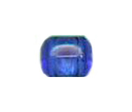 Plastic Beads, Pony Transparent with Glitter, 6x9mm, 100-pc, Blue