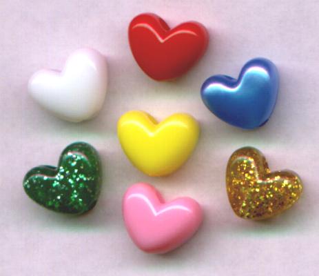 Heart Beads - Heart Pony Beads - Pony Bead Hearts