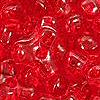Tri Beads - Xmas Red - Red Tri Beads - Propeller Beads - Plastic Tri Beads