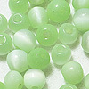 Glass Cat Eye Beads - Round Fiber Optic Beads - Glass Beads - Cats Eye Glass Beads