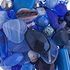 Blue Glass Beads  - Glass Bead Mix - Small Glass Beads for Bracelets - Glass Beads for Jewelry Making