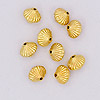 Ribbed Bicone Bead - Gold - Mushroom Beads