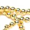Round Plated Beads - Gold - Craft Beads - Pearl Beads