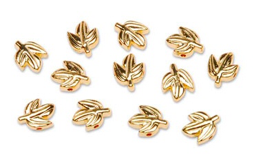 Metal Leaf Beads