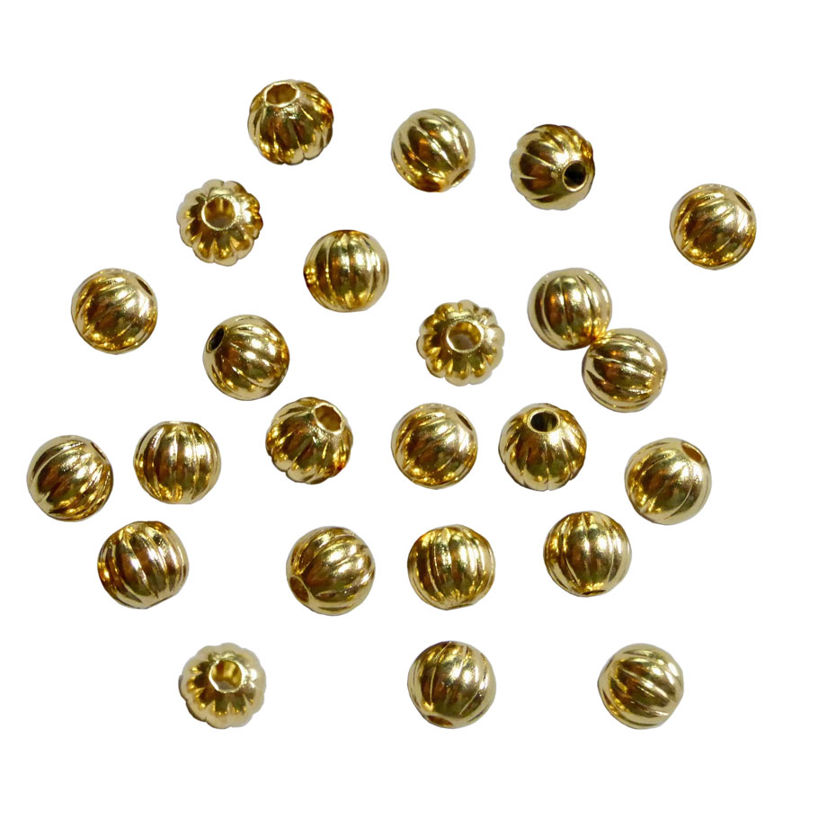 Gold Melon Beads - Old World Melon Beads