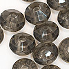 Faceted Rondelle Beads - Faceted Spacer Beads - Smoke (Jet) - Rondelle Spacer Beads