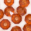 Faceted Rondelle Beads - Faceted Spacer Beads - Root Beer (Tortoise) - Rondelle Spacer Beads
