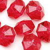 Faceted Rondelle Beads - Faceted Spacer Beads - Xmas Red - Rondelle Spacer Beads
