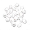 Faceted Rondelle Beads - Faceted Spacer Beads - White - Rondelle Spacer Beads