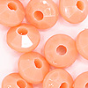 Faceted Rondelle Beads - Faceted Spacer Beads - Peach - Rondelle Spacer Beads