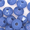 Faceted Rondelle Beads - Faceted Spacer Beads - Gun Barrel Blue (Williamsburg Blue) - Rondelle Spacer Beads
