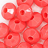 Faceted Rondelle Beads - Faceted Spacer Beads - Coral - Rondelle Spacer Beads