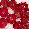 Faceted Rondelle Beads - Faceted Spacer Beads - Dk Ruby - Rondelle Spacer Beads - 