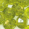 Faceted Rondelle Beads - Faceted Spacer Beads - Dk Avocado - Rondelle Spacer Beads