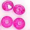 Faceted Rondelle Beads - Faceted Spacer Beads - Shocking Pink - Rondelle Spacer Beads
