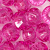 Faceted Rondelle Beads - Faceted Spacer Beads - Dusty Rose - Rondelle Spacer Beads