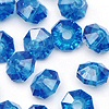 Faceted Rondelle Beads - Faceted Spacer Beads - Dk Sapphire - Rondelle Spacer Beads