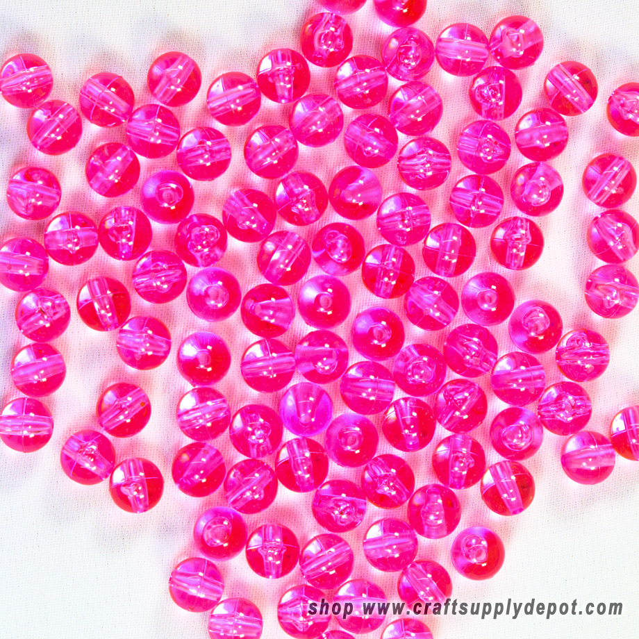 Fishing Lure Beads Pink Hard Plastic Saltwater Fishing 1000pcs Size #5 